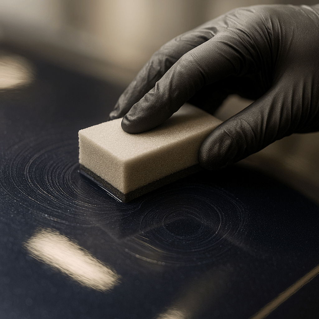 Applikation einer Keramikversiegelung