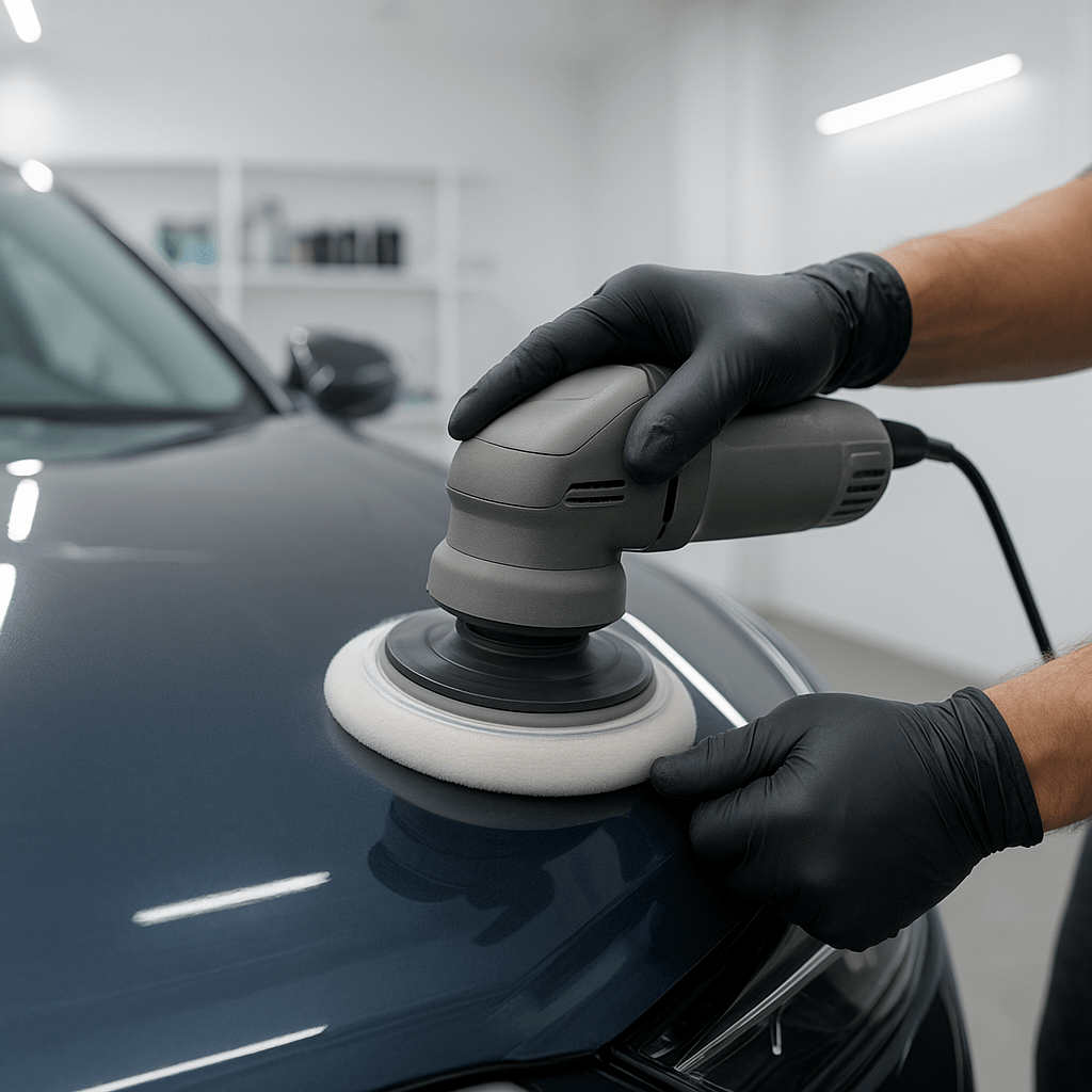 Maschinenpolitur im Detailing-Studio